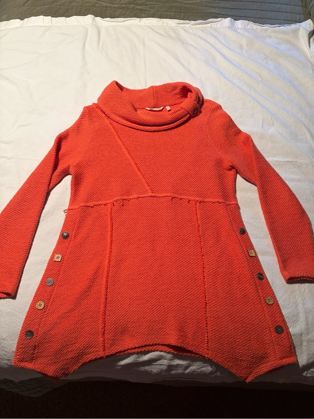 Soft Surroundings Sweater Breakwater Tunic Knit Cowl Neck Sweater